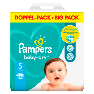 Pampers Baby-Dry Windeln Gr.5 11-16kg Big Pack 62 Stück